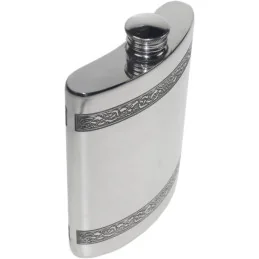 Horizontal Celtic Bands Kidney Hip Flask 6oz
