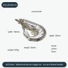 Crevette Pewter Shell Ornament