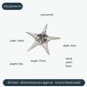 Fancy Starfish Pewter Shell Ornament (L)