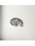 Flat Spiral Pewter Shell Ornament (L)