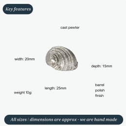 Flat Spiral Shell Ornament