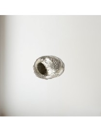 Flat Spiral Pewter Shell Ornament