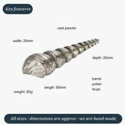 Long Spiral Shell Ornament