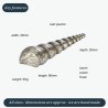 Long Spiral Pewter Shell Ornament