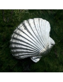 Scallop Pewter Shell Ornament