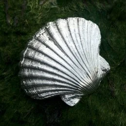 Scallop Pewter Shell Ornament