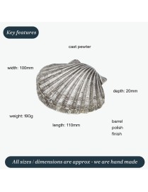 Scallop Pewter Shell Ornament
