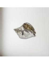 Sea Snail Pewter Shell Ornament (L)