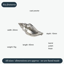 Sea Snail Shell Ornament (M)