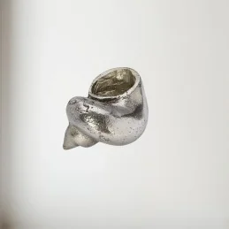 Spiral Pewter Shell Ornament (L)