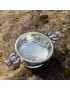 Teddy Bear Handle Pewter Quaich
