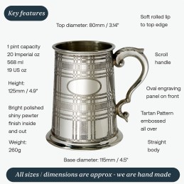 Tartan Pewter Tankard