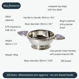 Purple Heart of the Highlands Quaich