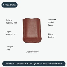 Black Leather Pouch 3oz Pocket Flasks