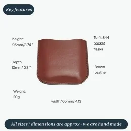 Black Leather Pouch 4oz Pocket Flasks