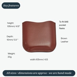 Black Leather Pouch 6oz Pocket Flasks