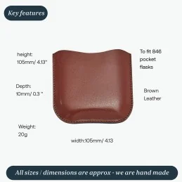 Black Leather Pouch 6oz Pocket Flasks