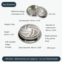 Millstones Pewter Trinket Box
