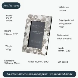 Millstones Pewter Picture Frame