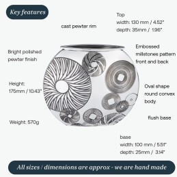 Millstones Pewter Vase