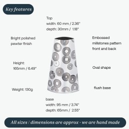 Millstones Pewter Bud Vase