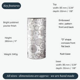 Retro Style Pewter Bud Vase