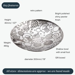 Retro Style Pewter Bowl