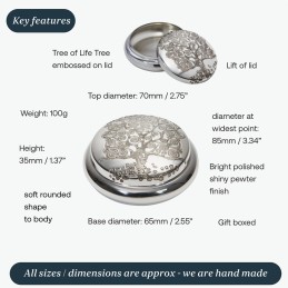 Tree Of Life Tree Pewter Trinket Box