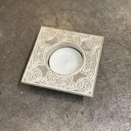 Celtic T-Lite Square Candle Holder