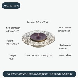 Celtic T-Lite Round Candle Holder