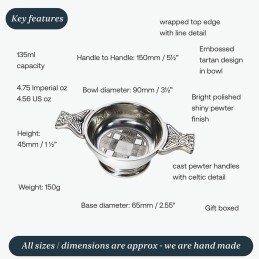 Tartan Pewter Quaich