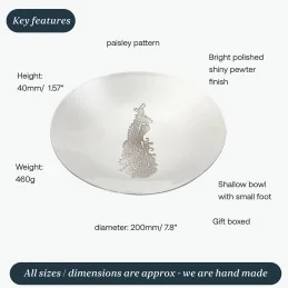 Paisley Pewter Bowl