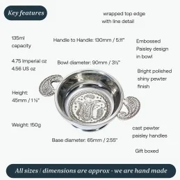 Paisley pewter Quiach - Standard