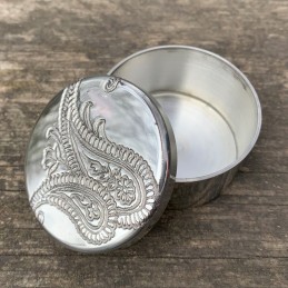 Paisley Pewter Trinket Box Small