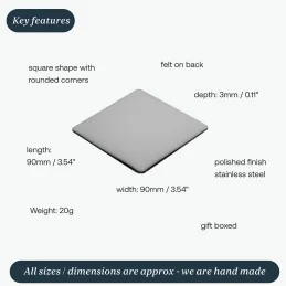 Square Stainless Steel Coaster