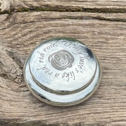 Red Red Rose Pewter Trinket Box