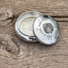 Red Red Rose Pewter Trinket Box
