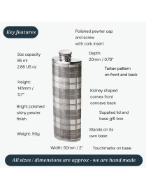 Tartan pewter Purse flask