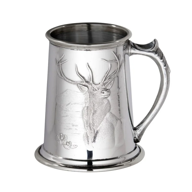Monarch of the Glen Pewter Tankard – 1 Pint Embossed Gift Tankard Monarch of the Glen Pewter Tankard – 1 Pint Embossed Gift Tankard