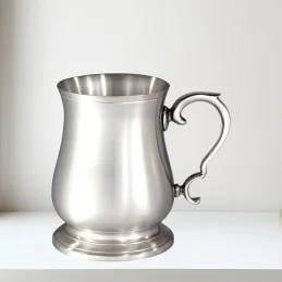 Abbey Bell Tankard – Hand-Cast Heavyweight Pewter Tankard (1 Pint)
