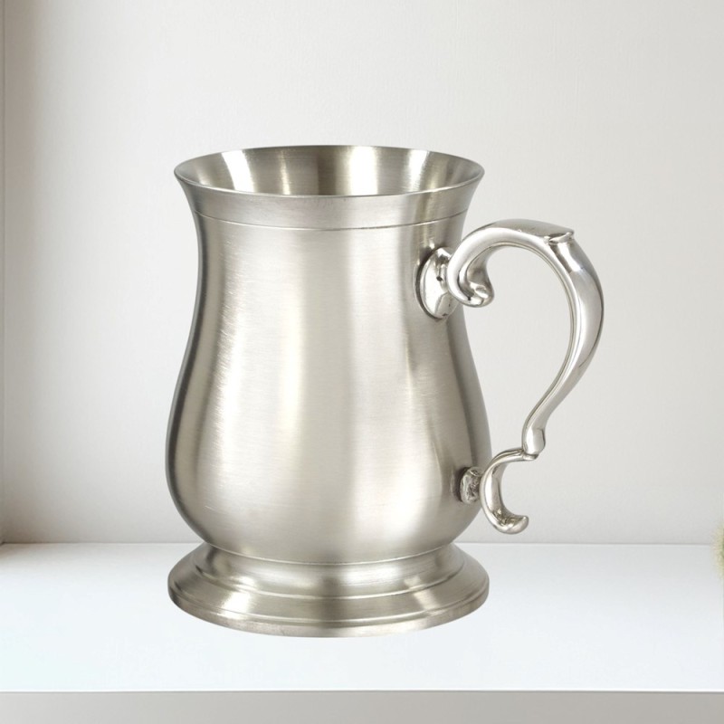Abbey Bell Tankard – Hand-Cast Heavyweight Pewter Tankard (1 Pint)