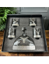 Majestic Stag Crystal & Pewter Whisky Decanter 4x glasses