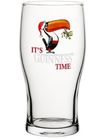 Christmas Toucan Guinness Pint Glass