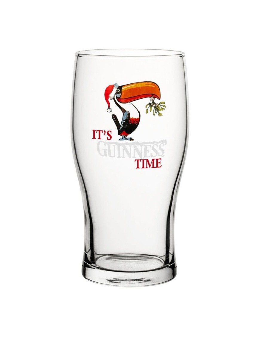 Christmas Toucan Guinness Pint Glass