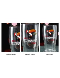 Christmas Toucan Guinness Pint Glass