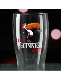 Christmas Toucan Guinness Pint Glass