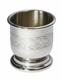 Celtic Pewter Egg Cup and Spoon Set
