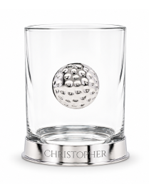 Personalised Golf Ball Pewter Whisky Glass | Pewter World