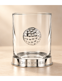 Personalised Golf Ball Pewter Whisky Glass | Pewter World