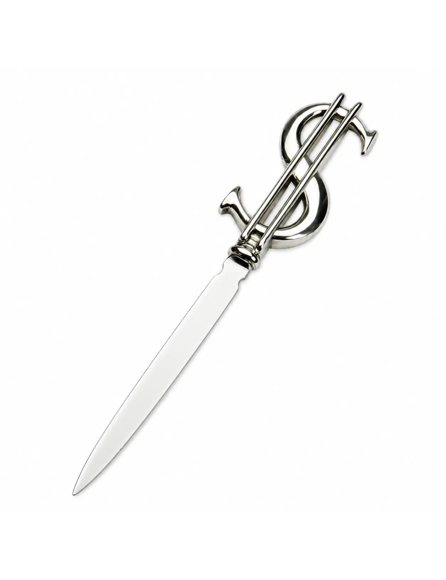 Dollar Sign Pewter Letter Opener | Pewter World